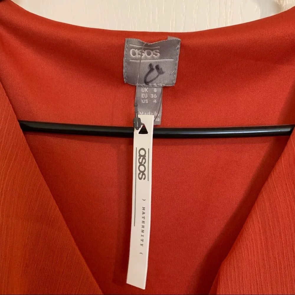 NWT ASOS Tall Cape Back Dipped Hem Midi Dress - Picture 4 of 4
